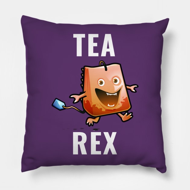 Tea Rex Pillow by SillyShirts