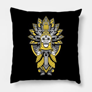 Skullking - black and gold Pillow