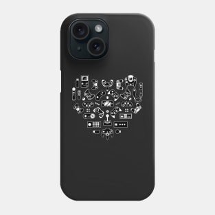 Love Gamers Black Phone Case