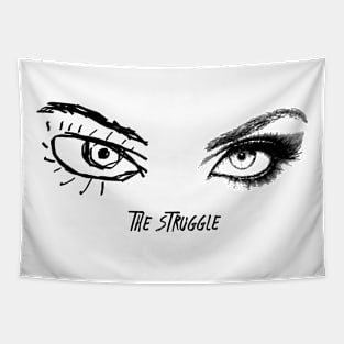 The Artist's Struggle Eyes Tapestry