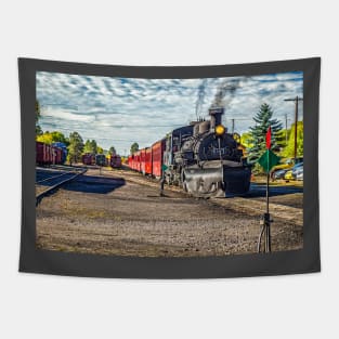 Cumbres and Toltec Narrow Gauge Railroad Chama New Mexico Yard Tapestry