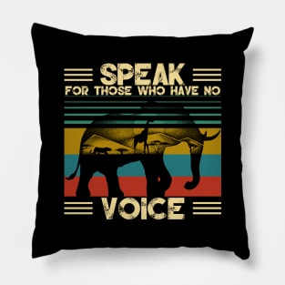 Elephant Speak For Those Who Have No Voice Animal Rights Pillow