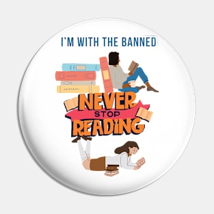 I'm with the banned Sweatshirt, Books, Teacher Librarian Pin