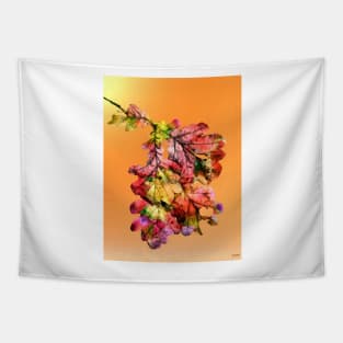 Colorful Oak Leaves Tapestry