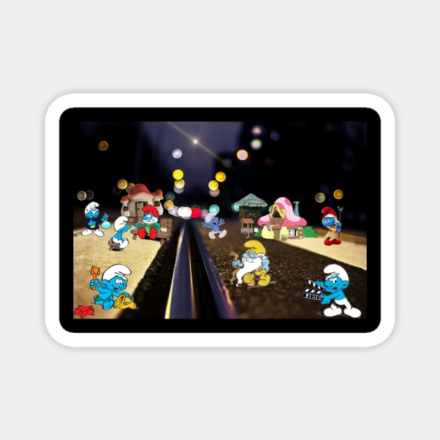 SMURF ART PRINTS Magnet by MICHAEL ZHOU