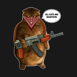 Cat with gun acab T-Shirt