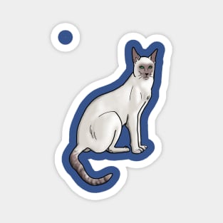 Siamese Cat on Black Magnet