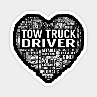 Tow Truck Driver Heart Magnet