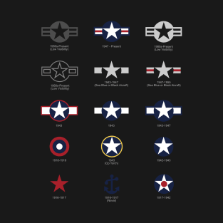 U.S. Military National Aircraft Roundels from 1916 to Present T-Shirt