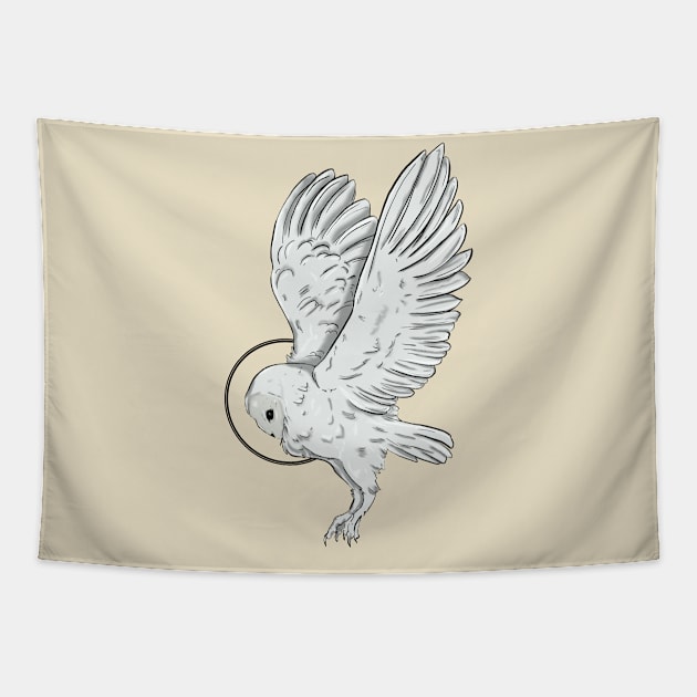 Snowy Owl Tapestry by Gekko and the Samurai 