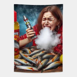 vape with sardines flavor Tapestry