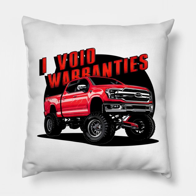 I void Warranties DIY truck Warranty ruined automotive Tee 2 Pillow by Inkspire Apparel designs