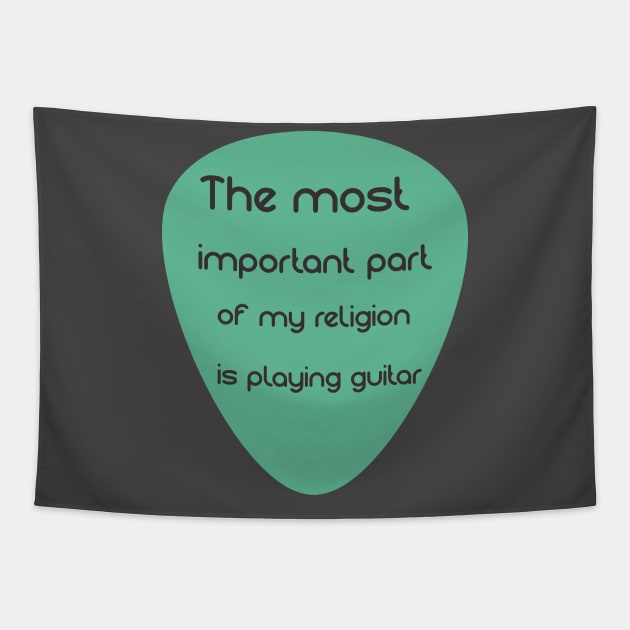 the most important part of my religion is playing guitar Tapestry by yassinnox