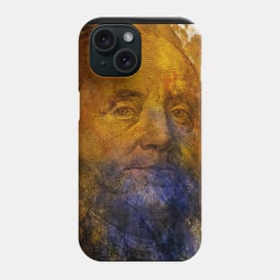 4th of July for Men Benjamin Franklin water paint portrait Phone Case