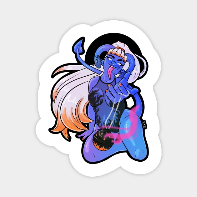 Tiefling Cleric Magnet by lrmackay