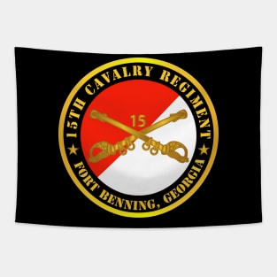 15th Cavalry Regiment -  Ft Benning GA w Cav Branch Tapestry