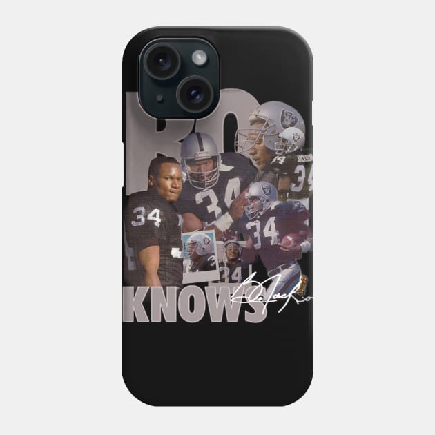 Bo Knows Raiders Vintage Tee Phone Case by Spotlight Football Talk