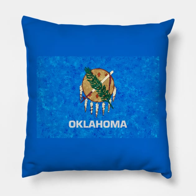 State flag of Oklahoma Pillow by Enzwell