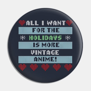 Vintage Anime Holiday Sweater Pin