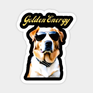 Funny Golden Retriever Portrait Magnet