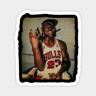 Michael Jordan Black Smoke Vintage Magnet