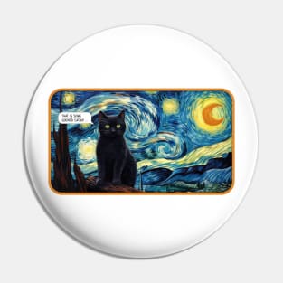 Starry Night Cat, Catnip Overdose Pin