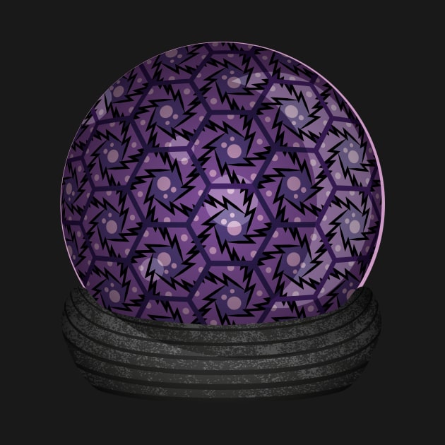Hex Geometric Pattern ~ Mystic Purple by Danie Bevis Design