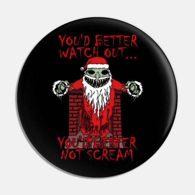 Scary Christmas Pin by GrimDork