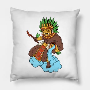 Aztec god of rain and storms - Tlaloc Pillow