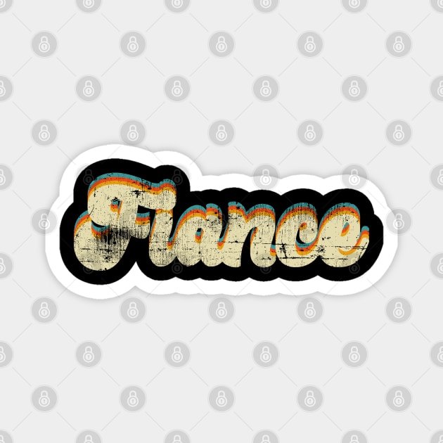 Fiance Retro Vintage Magnet by UranusArts