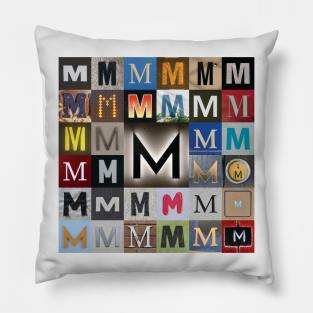 Nick's Type Art: M Pillow