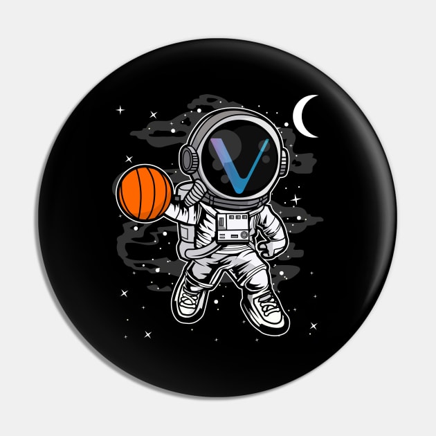 Astronaut Basketball Vechain VET Coin To The Moon Crypto Token Cryptocurrency Blockchain Wallet Birthday Gift For Men Women Kids Pin by Thingking About