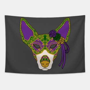 Mardi Gras Hound Mask Tapestry