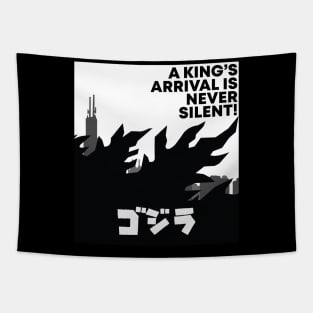 Godzilla Black and White Tapestry