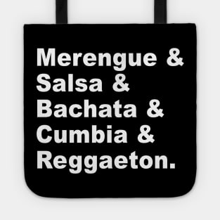 Merengue Salsa Bachata Cumbia Reggaeton - Latin Music Tote