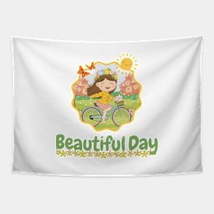 Beautiful Day with spring outfit Tapestry