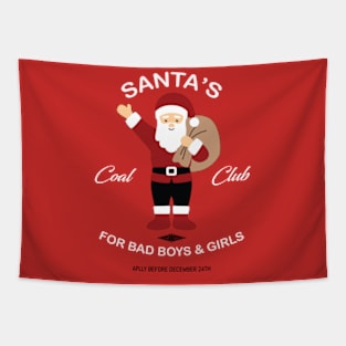 Santa's Coal Club Tapestry