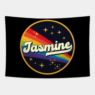 Jasmine // Rainbow In Space Vintage Style Tapestry