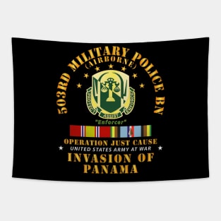 503rd Military Police Bn - Ft Bragg NC w Svc Ribbons Tapestry