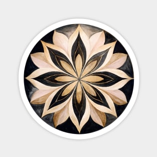 Art Deco Floral Ornament black, beige and brown Magnet