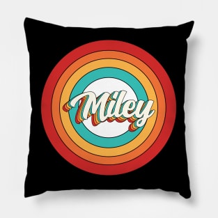 Miley Name Shirt Vintage Miley Circle Pillow