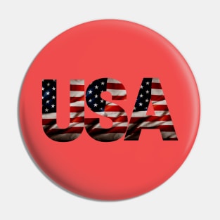 letter version of the usa flag Pin