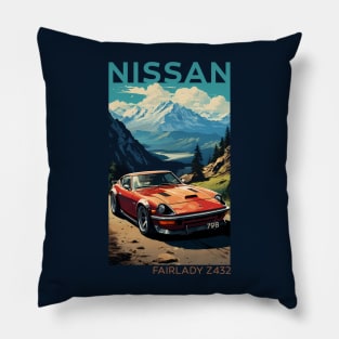 Reviving Legends: The Nissan Fairlady Z432 Homage Design Pillow