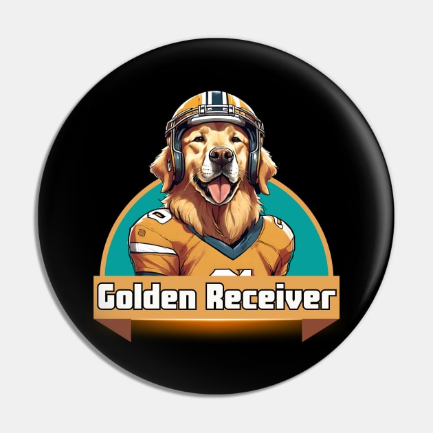 Golden Receiver Pin by Kenny The Bartender's Tee Emporium