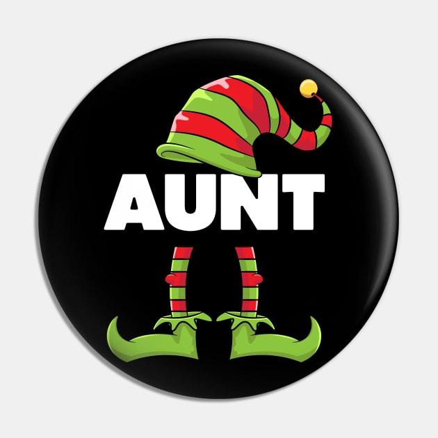 Aunt Elf Funny Matching Christmas Costume Family Pin by teeleoshirts