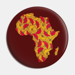 Traditional African Pattern united behind African continent outline Pin