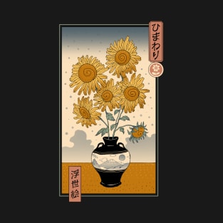 Sunflowers Ukiyo-e T-Shirt