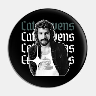 Cat stevens x 70s retro style Pin