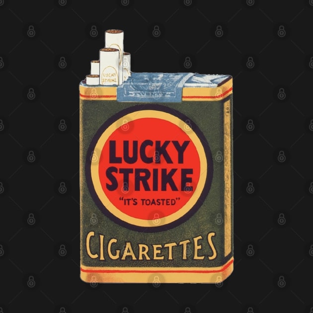 Vintage Lucky Strike Cigarette Packet by Scottish Arms Dealer