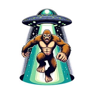 Mad Bigfoot being beamed up T-Shirt